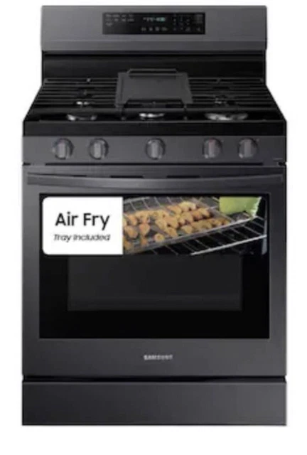 Samsung Air Fry Convection Oven Gas Stove Range Black Stainless #78