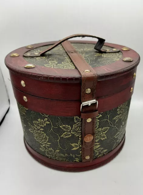 Vintage Wood Jewelry Box Classic Victorian Style Trinket with Lock Home Décor