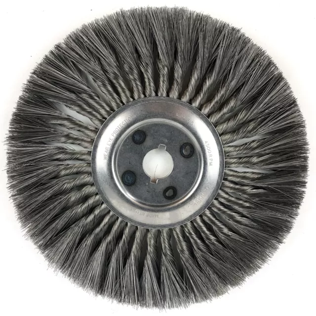 Knotted Steel Wire Wheel Brush 12" OD 1-1/4" AH 5/8 FW Osborn 0002607500 (1pk)