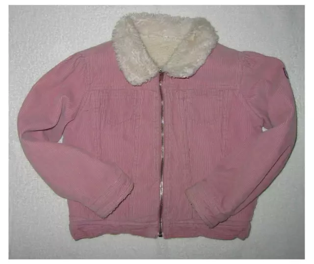 Schöne rosa Cordjacke m. warmem Futter Gr. 122