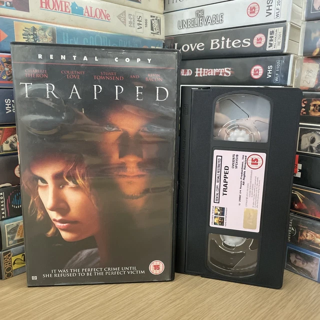 TRAPPED - BIG Box Ex-rental VHS - Charlize Theron, Kevin Bacon - Action ...
