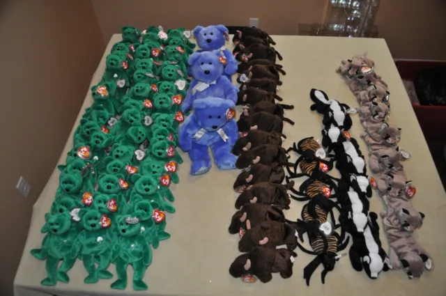 Beanie Babies!! Scorch, Lips The Fish, over 2,000 items! $5 each