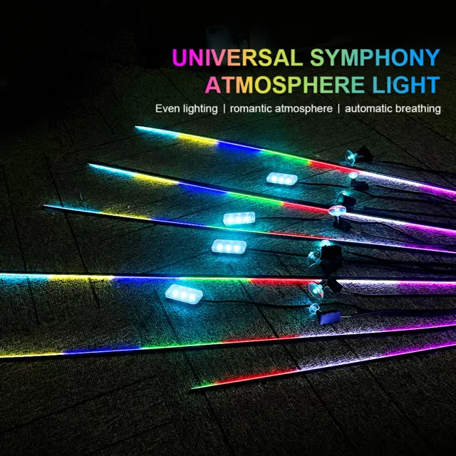 Symphony RGB 64-Color Streamer Car Ambient Lights Universal LED Interior Strips 3