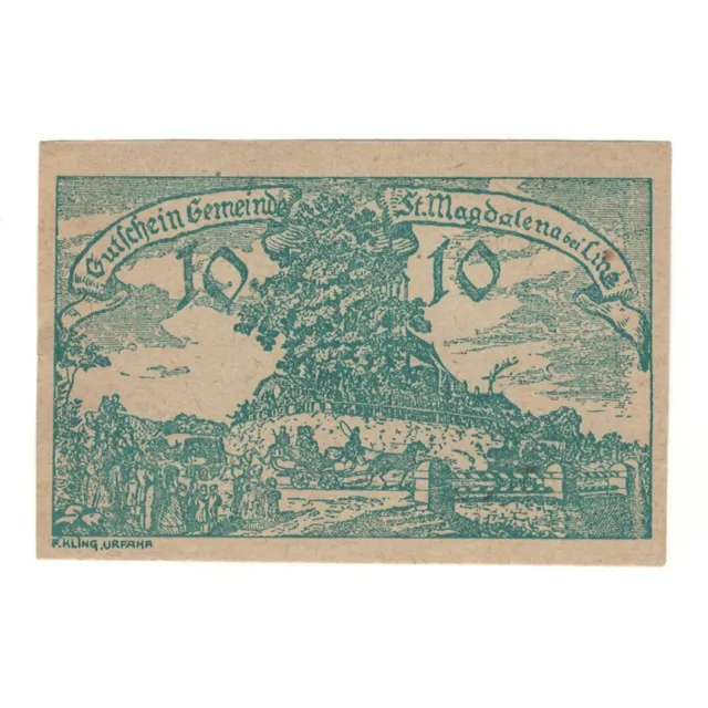 [#323102] Banknote, Austria, St. Magdalena Bei Linz, O.Ö., Gemeinde, 10 Heller,
