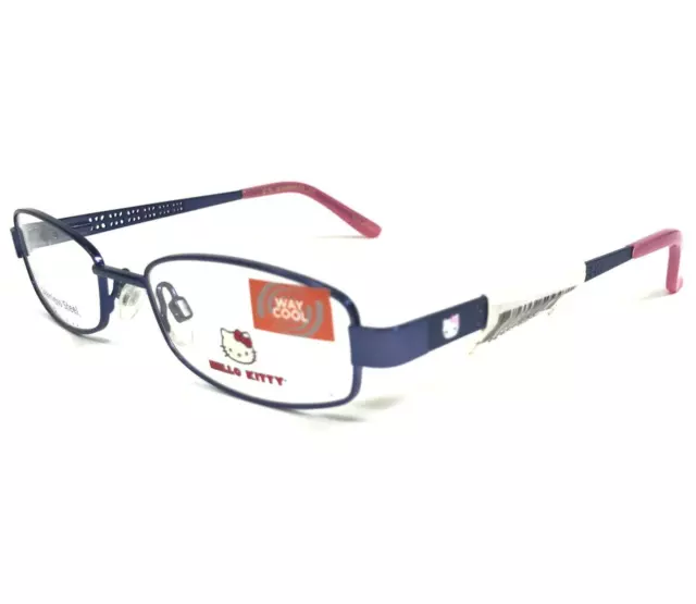 Hello Kitty Kids Eyeglasses Frames HK 275-2 Blue Rectangular Full Rim 48-16-125