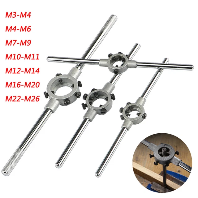 Die Holder Die Stock Holder Wrench Handle Tool 20mm to 55mm Threading Die Die Holder Die Stock Holder Wrench Handle Tool 20mm to 55mm Threading Die