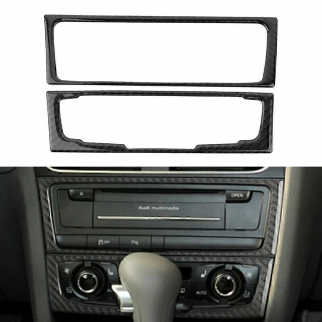 Adatto per Audi A4 B8 A5 Q5 B7 2009-2016 Console Fibra di Carbonio CD Rifinitura Pannello
