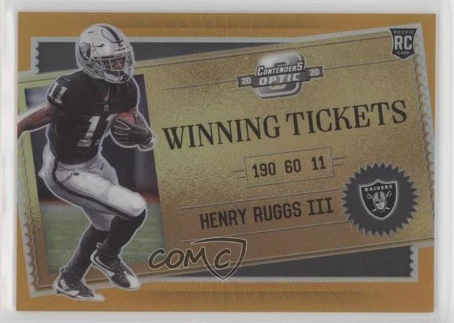 2020 Contenders Optic Winning Tickets Orange /50 Henry Ruggs III #WT23 Rookie RC
