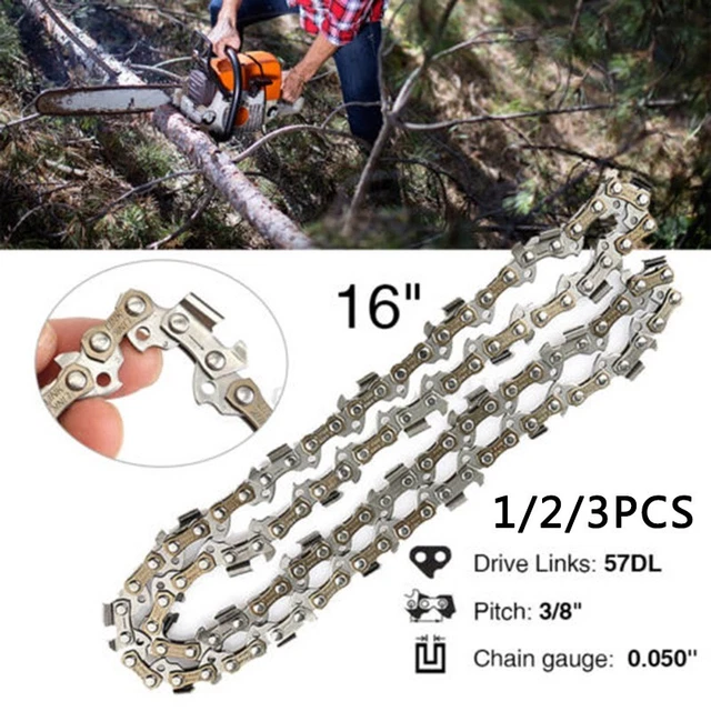 AICOYA Sägeketten Set - 3 Stück 12 Zoll Ketten Für Kettensägen 3/8LP 45 Glieder