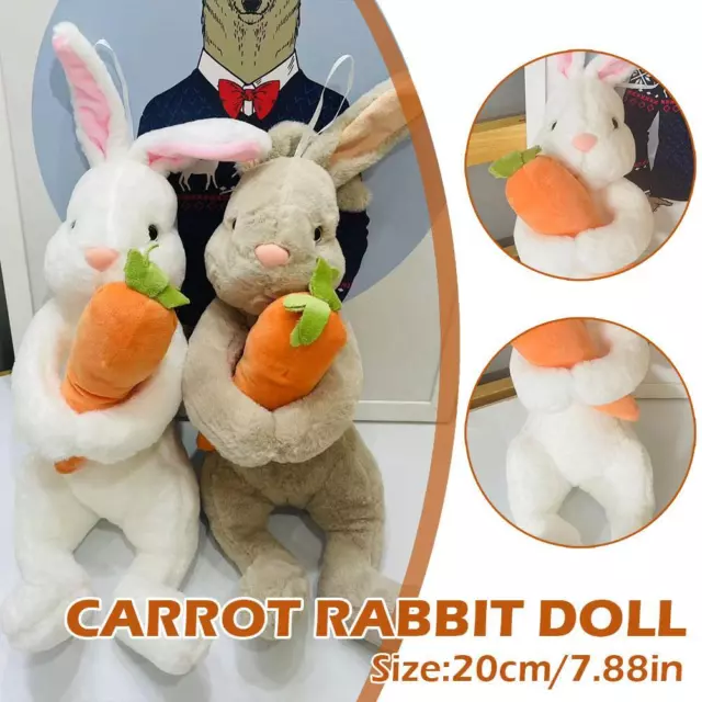 Cute Bunny Doll Little White Rabbit Plush Toy Doll Happy Easter Party Decor Ne༄