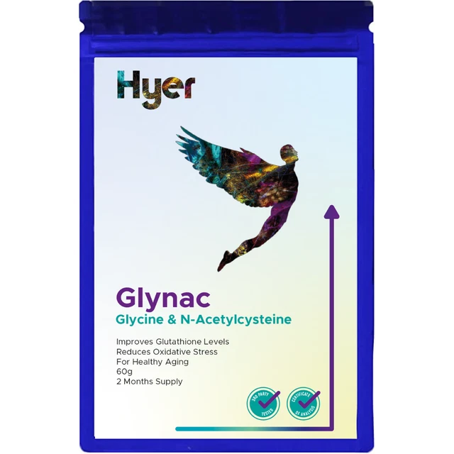 HYER GLYNAC Glycine & NAcetylcysteine 60g Stack Glutathione Boost