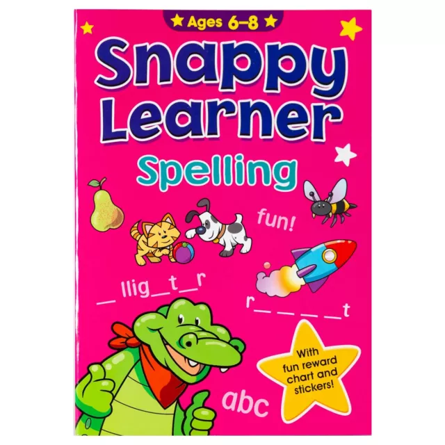 Enfants Snappy Learner Spelling Learning Pour Épeler Livre & Reward Chart 6-8