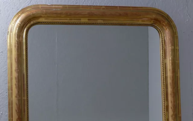 Miroir De Cheminée En Bois Doré Gravé 143*100 cm, époque Louis Philippe, XIX ème 3