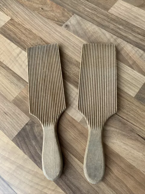 Vintage Kitchenalia Wooden Butter Pats Paddles Country Style