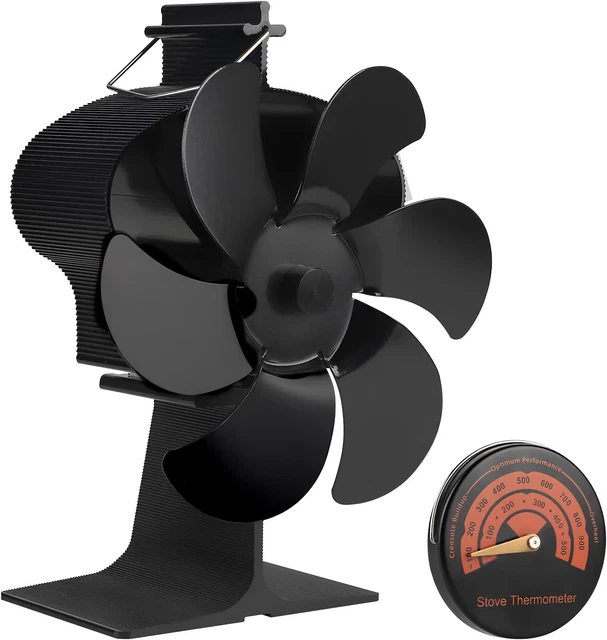 Ventilatore Per Stufa A Legna Senza Elettricità - 2 In 1 Con Termometro, Per Camino E Stufe - Foto 1