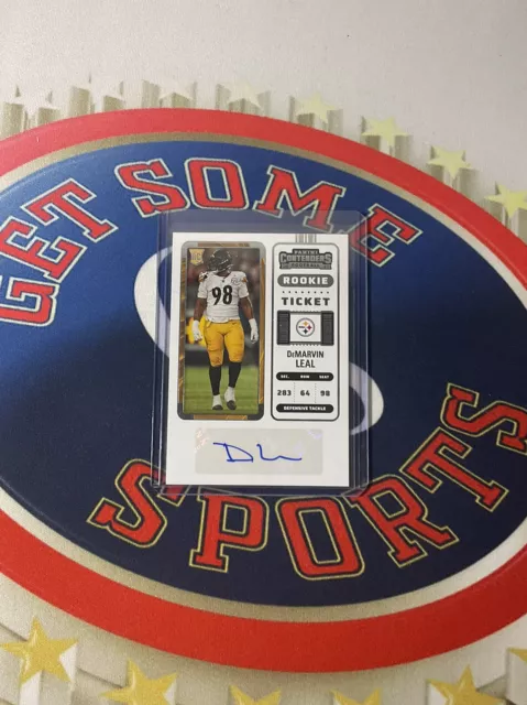 2022 Contenders DeMarvin Leal Rookie Ticket Autograph #189 Steelers SSP RC