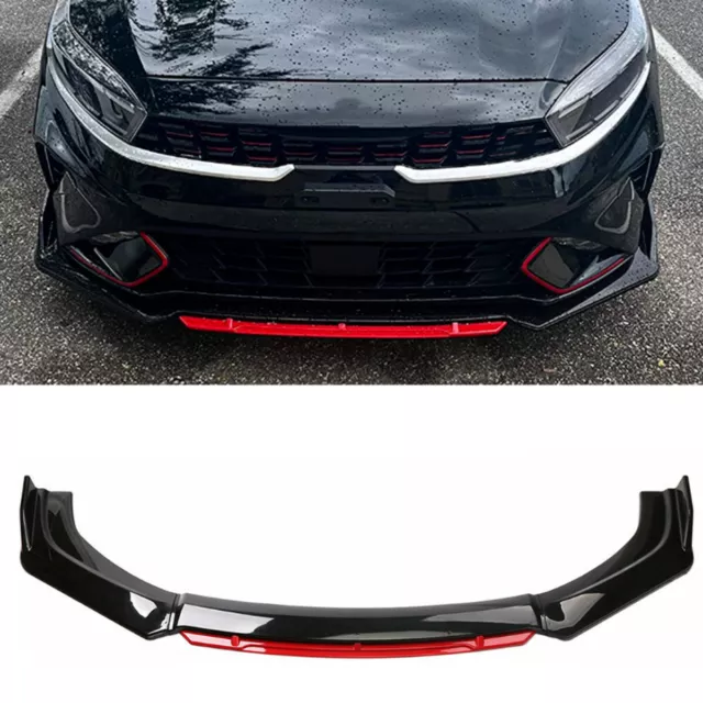 FOR KIA FORTE Sedan Glossy Black Front Bumper Lip Spoiler Splitter Body ...