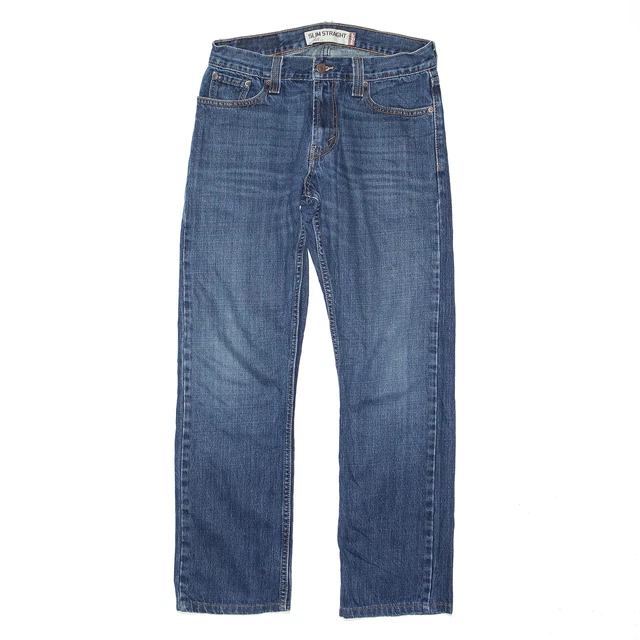Jeans dritti vintage LEVI'S 514 da uomo blu denim slim W30 L32