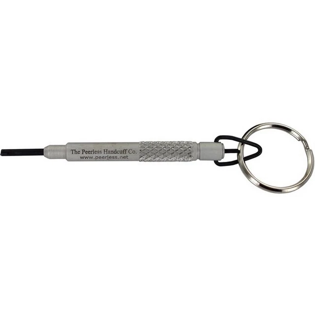 Peerless Model 4115 Oversized Handcuff Key w/Swivel Key Ring, Nickel