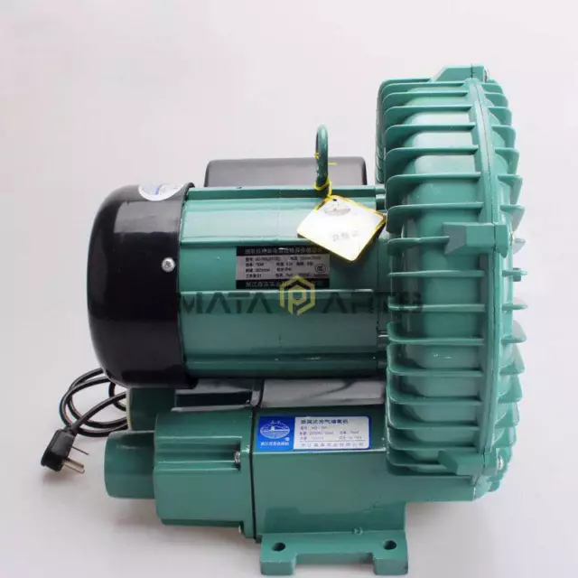 1PC Vortex High Pressure Industrial Air Pump Blower 220V 1PH 750W Dry Blower Fan