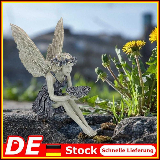Garden Statue Funflower Fairy Outdoor Lawn Ornament Statues Courtyard Decoration