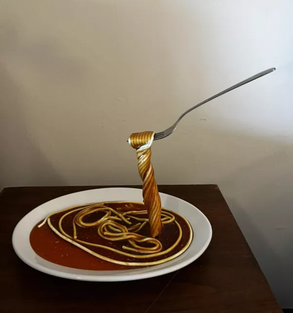Vintage 1986 Frozen Moments Pasta Spaghetti Fork Geoffrey Rose Pop Art Sculpture