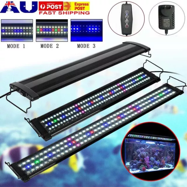 30-90cm Aquarium Light Lighting Full Spectrum Aqua Plant Fish Tank Bar LED Lamp