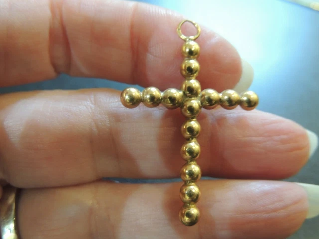 Croix Ancienne En Or 18 Carats Double Face – Bijou Vintage Parfait état