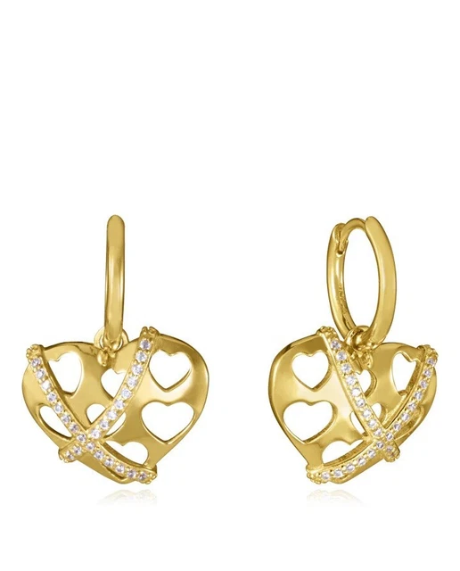 Boucles D'oreilles Pendantes En Argent 925 Avec Œil De Shiva Naturel - 2,90g, Dormeuses