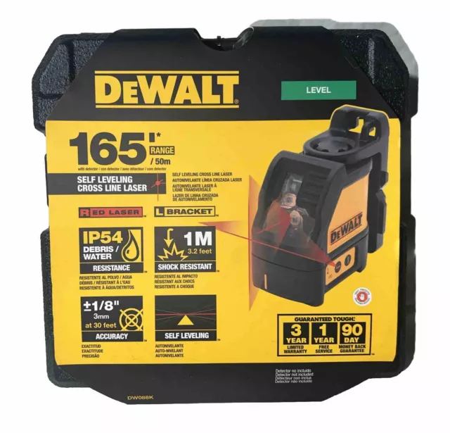 Brand New Sealed Dewalt DW088K Self Leveling Cross Line Red Laser w/ Hard Case