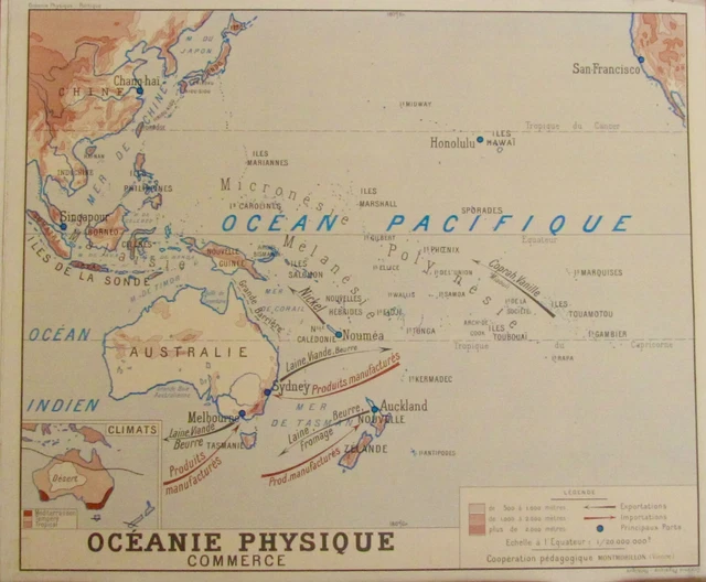 Ecole FMR 1000 Affiches scolaires: Nombreuses cartes Rossignol géographie : les regions et les pays