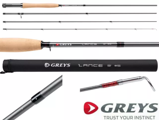 GREYS GR20 SINGLE Hand Trout Fly Rod with Cordura Tube 8ft - 9ft - 10ft  £84.99 - PicClick UK