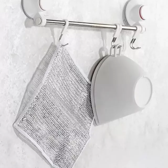 Silver Cleaning Cloth Dish Towel Reusable Non Stick Oil Dishcloth Rust Removal