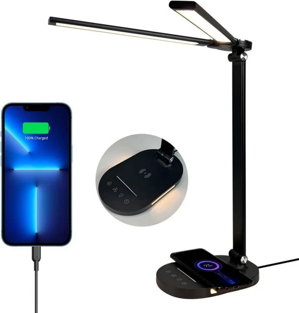 LED DESK 80LED Lamp Reading Light Dimmable Table Lamp with USB Charging