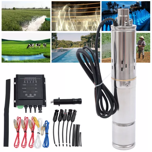 3" MPPT Controller Screw Solar Water Pump Deep Well Submersible Bore Hole Pump