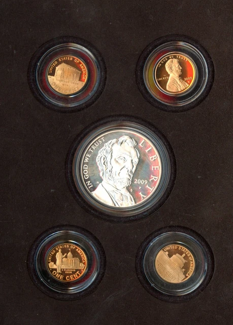 2009 Lincoln Coin & Chronicles Set Silver Dollar & Bicentennial Cents, No COA 2