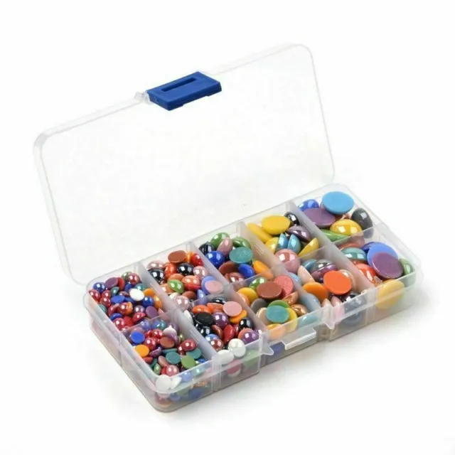 Mixed Half Round/Dome Glass Mixed Color Pearlized Cabochons 360pcs/box DIY Beads