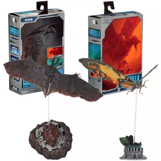 NECA Godzilla 2019 Rodan Mothra 7" King Of The Monsters PVC Action Figure Toys