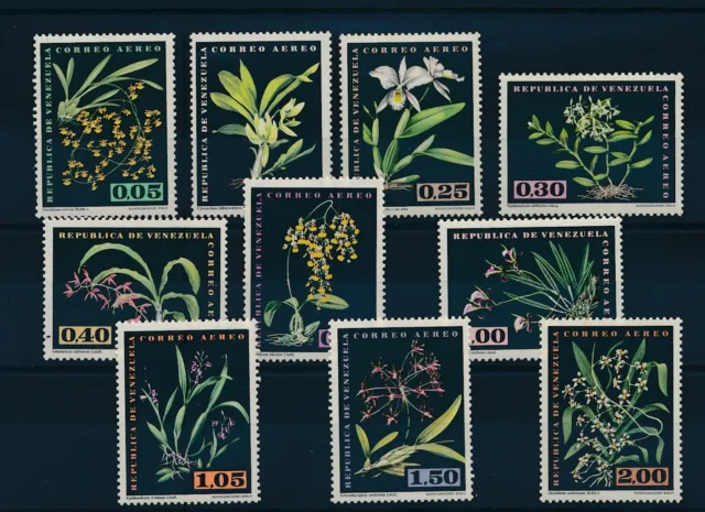 [BIN12854] Venezuela 1962 Flowers Airmail good set of stamps VF MNH val $25