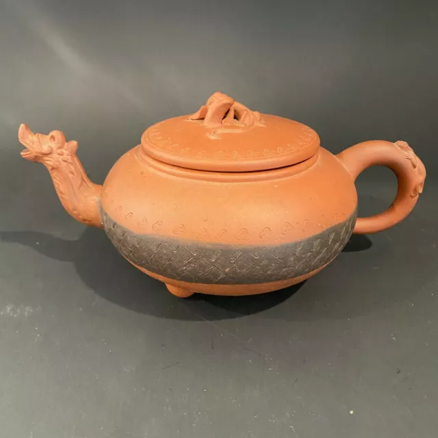 ROC Chinese Yixing  Teapot - Three Beasts REPAIRED - Display only