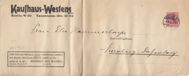 PRIVAT Ganzsache Deutsches Reich - Mi. WERTSTEMPEL  Nr: 113 - KDW Streifband
