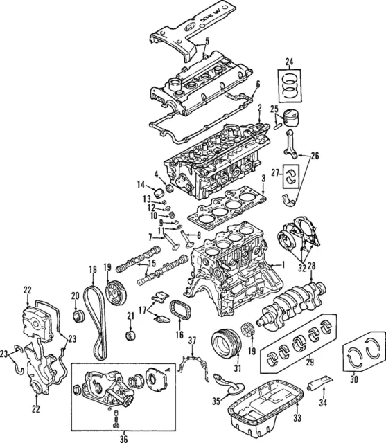 Genuine Kia Engine Crankshaft Seal 21421-23020