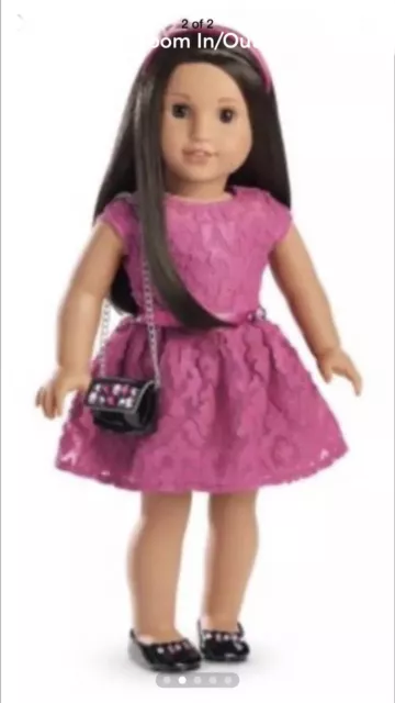 New NIB American Girl Truly Me Merry Magenta 4 Pc Dress Outfit SET Beautiful! 2