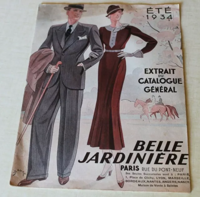 extrait CATALOGUE BELLE  JARDINIERE PARIS , été 1934