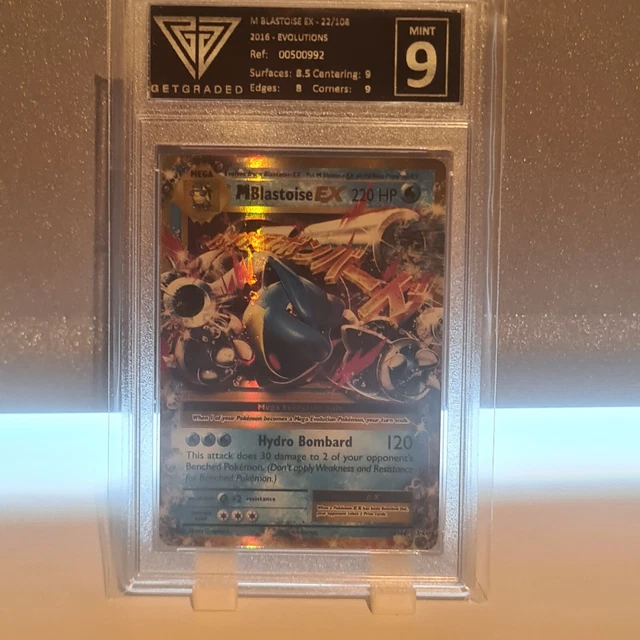POK MON M BLASTOISE EX XY Evolutions 22 108 Gem Mint GETGRADED 9 Pok mon m blastoise ex xy evolutions 22 108 gem mint getgraded 9