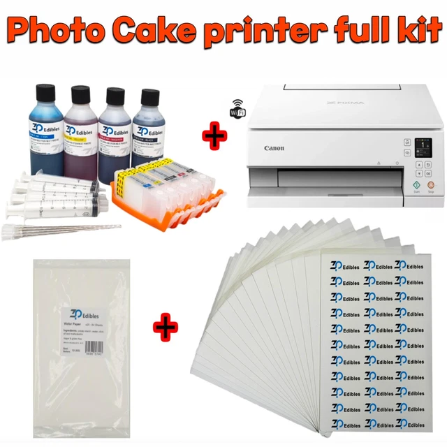 EDIBLE PRINTER BUNDLE Full kit Canon Pixma TS6350/TS6351 WIFI Inkjet