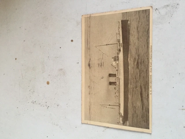 cpa carte postale ancienne bateau french line ss de grasse