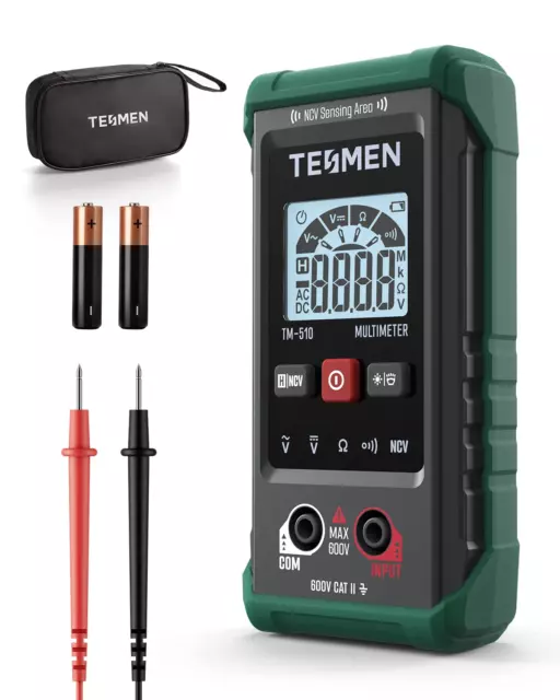 TESMEN TM-510 Multimetro Digitale, 4000 Conta Tester Elettricista, Misurazione S