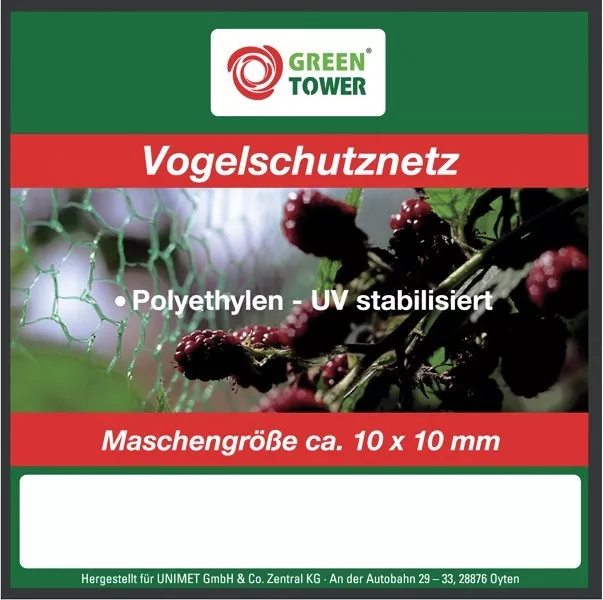 (0,65€/1m²) Vogelschutznetz Basic 43120 5 x 2 m Schutznetz Vogelschutz Netz