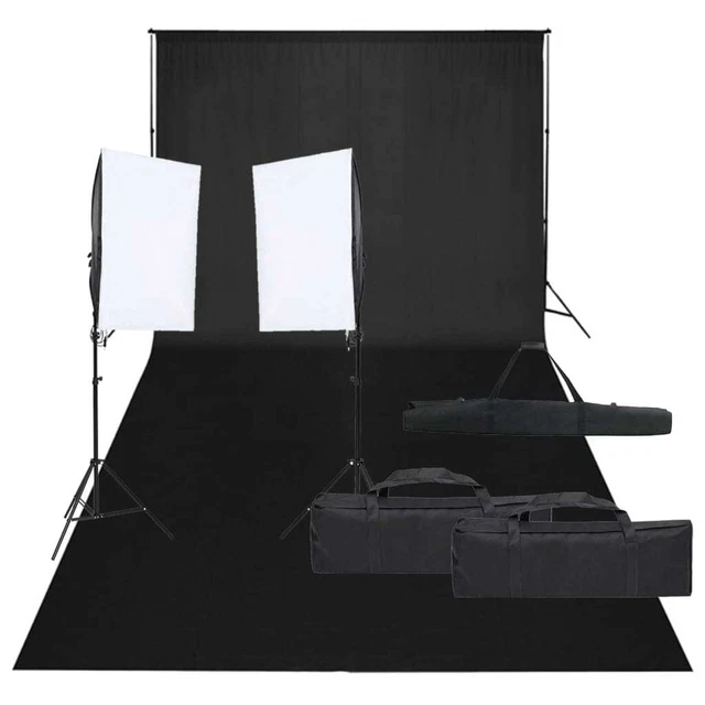 Kit per Studio Fotografico con Set di Luci e Fondale 5199397